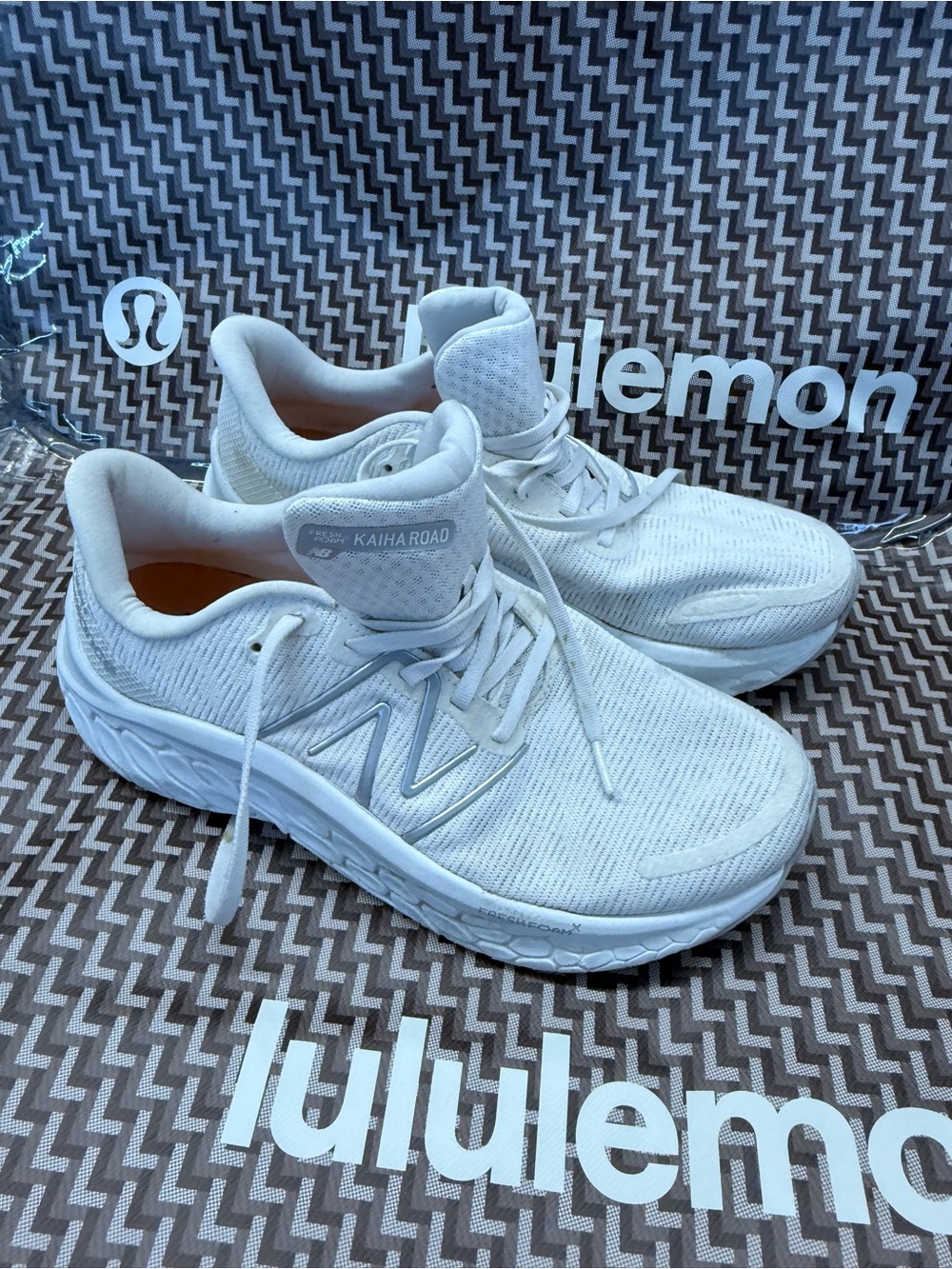 New Balance White KAIHA ROAD Mesh Running Shoes